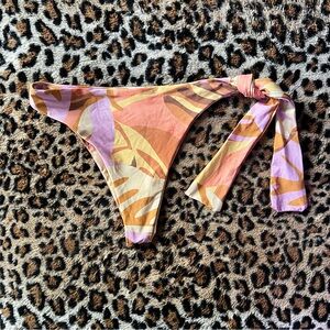 Stone Fox Swim June Bikini Bottoms Size Small Brown Coral Purple